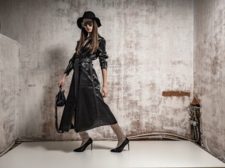 Stylish fashionable clothes and a young girl.