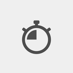 Stopwatch flat vector icon