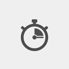 Stopwatch flat vector icon