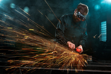 industrial worker with tools