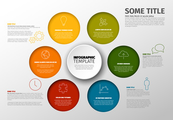 Vector Minimalist colorful Infographic template