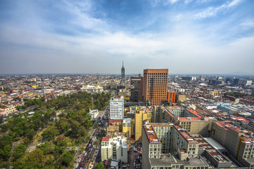 Obraz premium Panoramic view of historical building in Mexico City