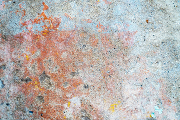 Abstract multicolored texture on the cement wall