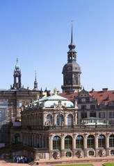 Fototapeta na wymiar Zwinger palace, XVIII century - famous historic building in Dresden...