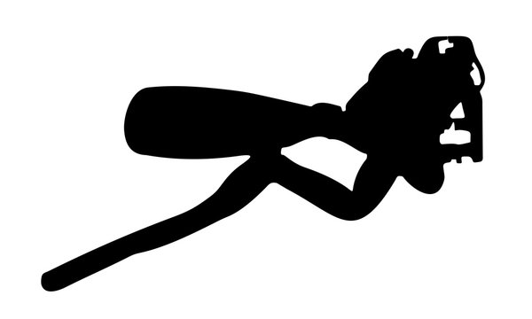 vector image of a divers silhouette K