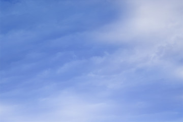 Vector background with blue sky with clouds.