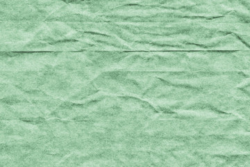 Obraz premium Pastel Kelly Green Recycle Kraft Paper Crushed Crumpled Coarse Grunge Texture