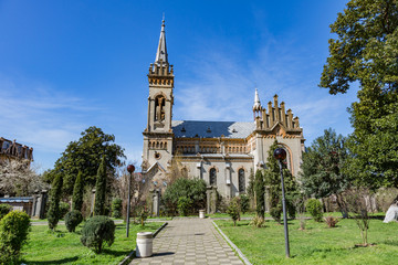 Obraz premium BATUMI, GEORGIA - MARCH 17, 2018: Exterior of the Cathedral of the Nativity of the Blessed Virgin. Built in 1903 