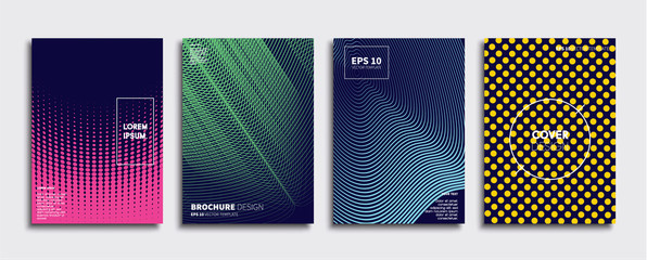 Vector cover designs. Future Poster template. Smartphone modern background set.