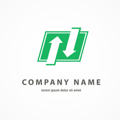 Logo abstract design arrow vector template