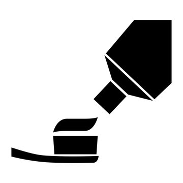 recommend clip art: Tooth paste and tooth brush icon. Vector illustration