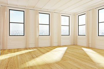 Fototapeta premium Contemporary wooden interior