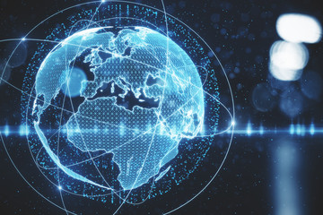 Digital globe background