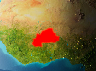 Orbit view of Burkina Faso