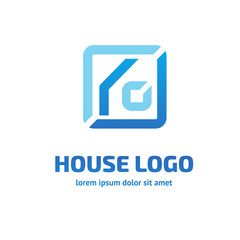 Obraz premium Logo design abstract house vector template