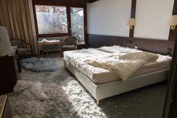 verlassenes Hotelzimmer