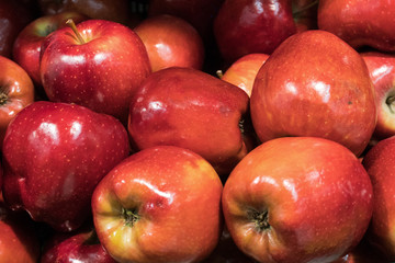 Fototapeta na wymiar background of red apples close-up