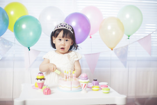 Baby girl celebrate her second birthday