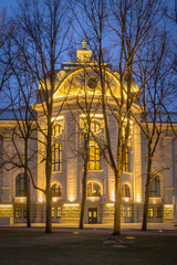Evening view of the Latvian National Museum of Art