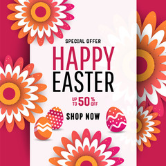  Easter sale banner background template 