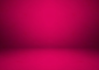 Empty pink studio room, used as background for display your products, vector
