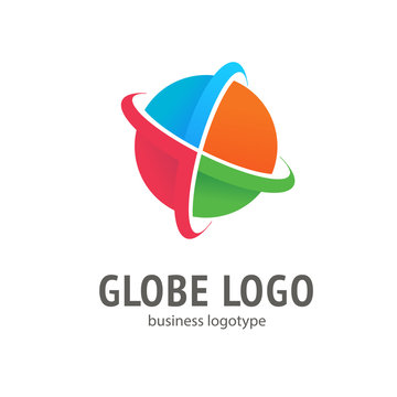 Logo design globe vector template