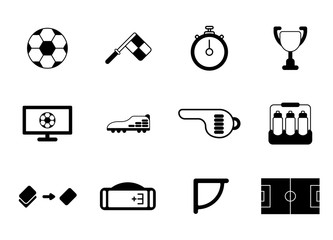 Set of soccer or football icon.