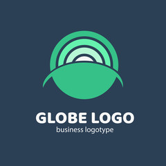 Logo design globe vector template