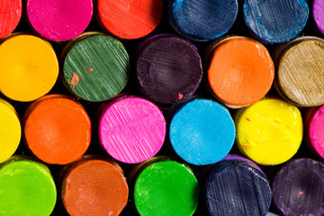 wax crayon macro colours