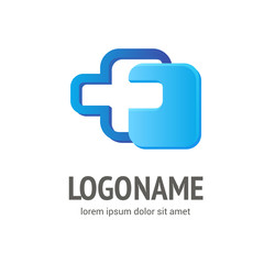 Obraz premium Logo design abstract medical vector template