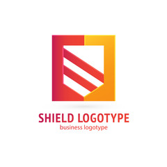 Logo design abstract shield vector template