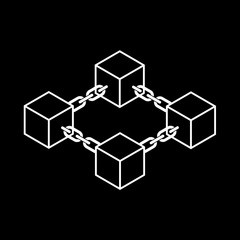 Block chain Cryptocurrency crypto logo icon - 197930705