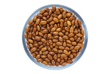 raw brown beans isolated