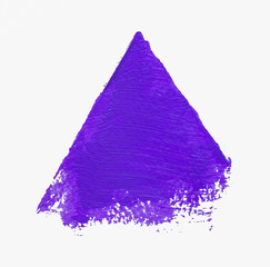Purple grunge acrylic triangle