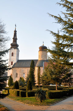 SISATOVAC - monastery and church  in Fruska Gora - Serbia of the Birth of the Virgin of 1758.