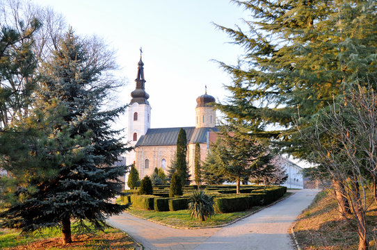SISATOVAC - monastery and church  in Fruska Gora - Serbia of the Birth of the Virgin of 1758.