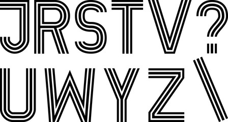 font made with three lines