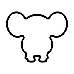 elephant line icon