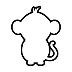 monkey line icon