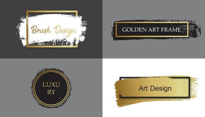 Vector black paint, ink brush stroke, line or texture. Dirty artistic design element, box, frame or background for text.