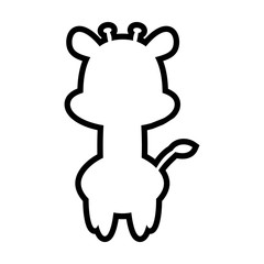 giraffe line icon