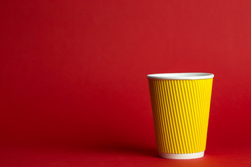 coffee on a red background