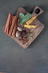 spices On dark background