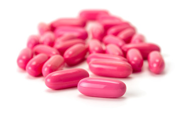 Obraz na płótnie Canvas Red capsules pills