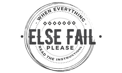 when everything else fail, please read the instruction