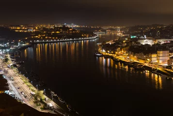 Foto op Plexiglas River Douro in Porto at night © German