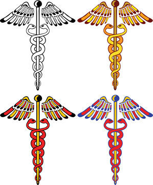 Decorative Caduceus - symbol of medicine and trade