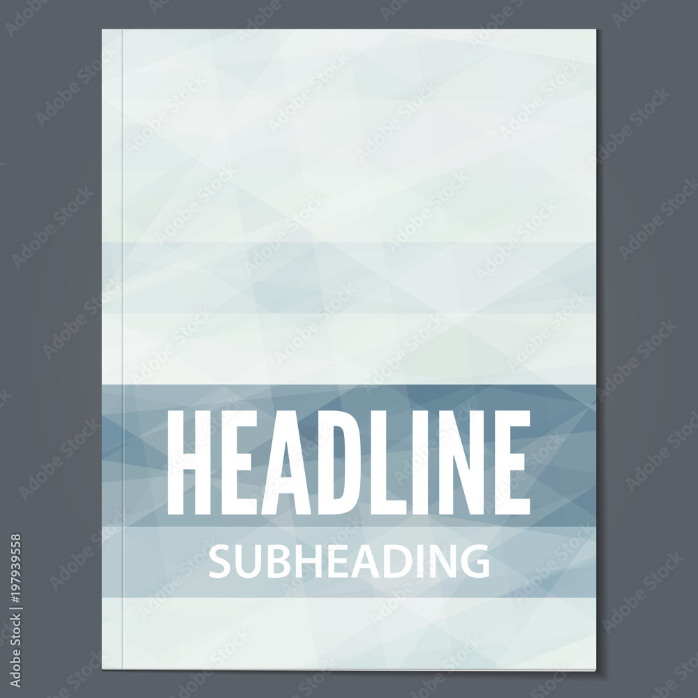 Poster Minimal cover layout with textured gray stripes. Simple vector graphic pattern