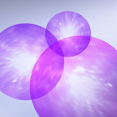 Abstract template with glowing lilac spheres. Graphic vector pattern