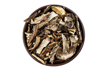Dried mushrooms isolated